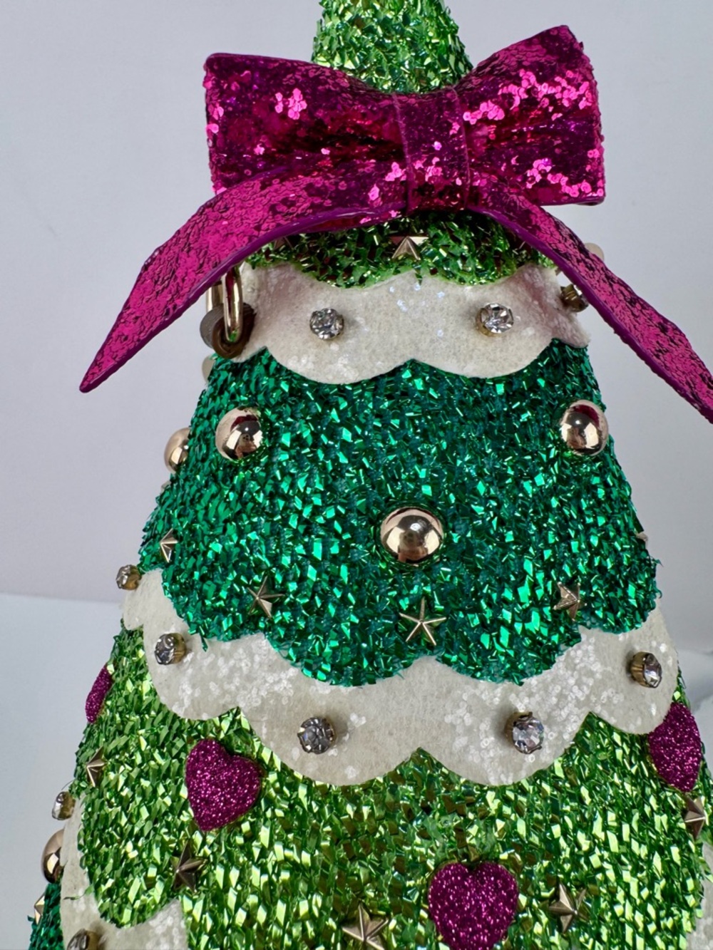 Betsey Johnson Spruce Me Up Cross Body Gold Chain Purse Bag Christmas Tree Zip - Picture 13 of 14